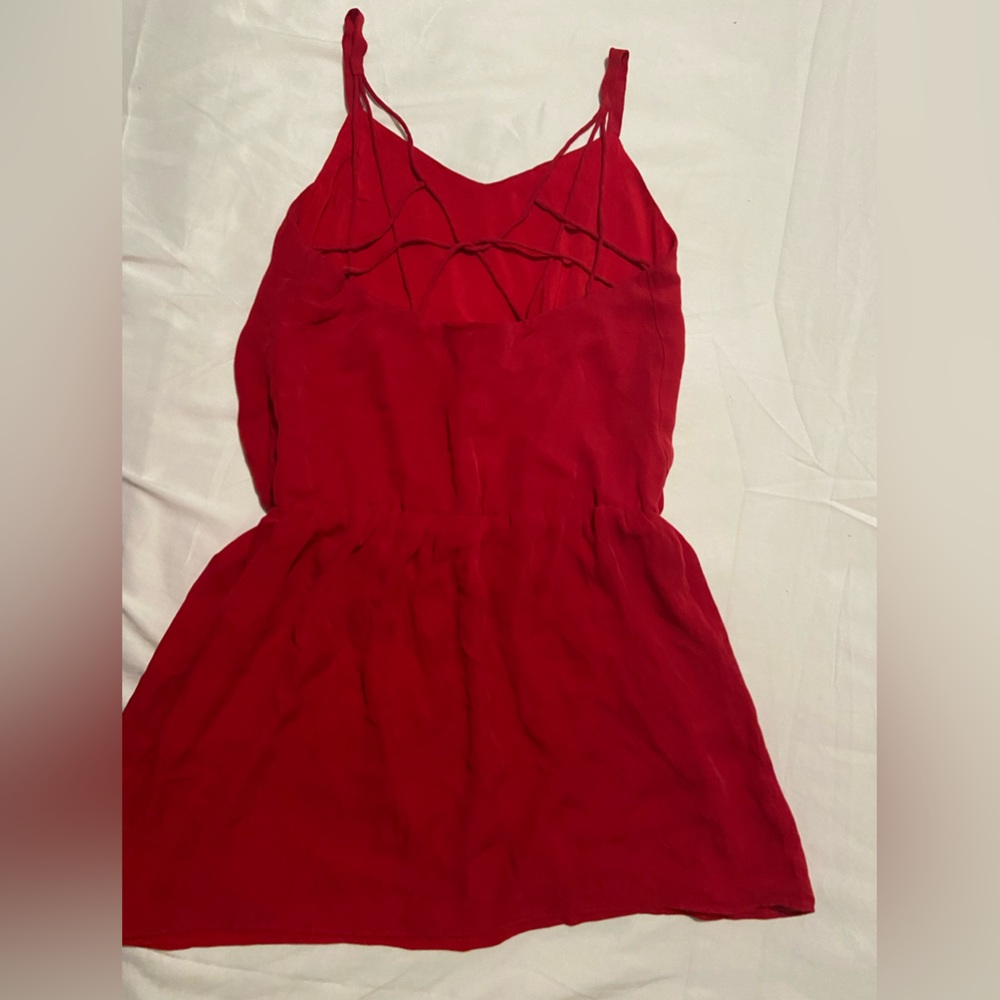 Haute Hippie Red Silk Exit Strategy Mini Dress View 5